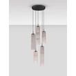 NovaLuce SANO függeszték fém, üveg, fekete, füstszín, LED, 15W, 900lm, 3000K - NL-9009169