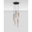 NovaLuce SANO függeszték fém, üveg, fekete, füstszín, LED, 15W, 900lm, 3000K - NL-9009169
