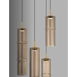 NovaLuce SANO függeszték fém, üveg, arany, pezsgő, LED, 15W, 900lm, 3000K - NL-9009170