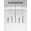 NovaLuce SANO függeszték fém, üveg, fekete, füstszín, LED, 18W, 1080lm, 3000K - NL-9009171