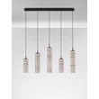 NovaLuce SANO függeszték fém, üveg, fekete, füstszín, LED, 18W, 1080lm, 3000K - NL-9009171