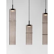 NovaLuce SANO függeszték fém, üveg, fekete, füstszín, LED, 18W, 1080lm, 3000K - NL-9009171