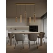 NovaLuce SANO függeszték fém, üveg, arany, pezsgő, LED, 18W, 1080lm, 3000K - NL-9009172