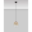 NovaLuce OBLO függeszték fém, üveg, fekete, borostyán, LED, 3W, 195lm, 3000K - NL-9009173