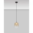NovaLuce OBLO függeszték fém, üveg, fekete, borostyán, LED, 3W, 195lm, 3000K - NL-9009173