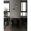 NovaLuce OBLO függeszték fém, üveg, fekete, füstszín, LED, 3W, 120lm, 3000K - NL-9009174