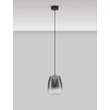 NovaLuce OBLO függeszték fém, üveg, fekete, füstszín, LED, 3W, 120lm, 3000K - NL-9009174