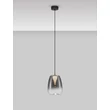 NovaLuce OBLO függeszték fém, üveg, fekete, füstszín, LED, 3W, 120lm, 3000K - NL-9009174