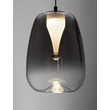 NovaLuce OBLO függeszték fém, üveg, fekete, füstszín, LED, 3W, 120lm, 3000K - NL-9009174