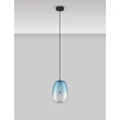 NovaLuce OBLO függeszték fém, üveg, fekete, kék, LED, 3W, 140lm, 3000K - NL-9009175