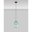 NovaLuce OBLO függeszték fém, üveg, fekete, kék, LED, 3W, 140lm, 3000K - NL-9009175