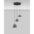 NovaLuce OBLO függeszték fém, üveg, fekete, füstszín, LED, 10W, 600lm, 3000K - NL-9009176