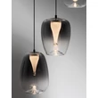 NovaLuce OBLO függeszték fém, üveg, fekete, füstszín, LED, 10W, 600lm, 3000K - NL-9009176