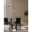 NovaLuce OBLO függeszték fém, üveg, fekete, borostyán, LED, 10W, 650lm, 3000K - NL-9009177