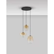 NovaLuce OBLO függeszték fém, üveg, fekete, borostyán, LED, 10W, 650lm, 3000K - NL-9009177
