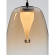 NovaLuce OBLO függeszték fém, üveg, fekete, borostyán, LED, 10W, 650lm, 3000K - NL-9009177