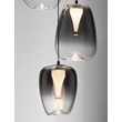NovaLuce OBLO függeszték fém, üveg, fekete, füstszín, LED, 18W, 1080lm, 3000K - NL-9009178