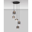 NovaLuce OBLO függeszték fém, üveg, fekete, füstszín, LED, 18W, 1080lm, 3000K - NL-9009178