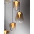 NovaLuce OBLO függeszték fém, üveg, fekete, borostyán, LED, 18W, 1170lm, 3000K - NL-9009179