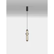 NovaLuce ULON függeszték fém, üveg, fekete, füstszín, LED, 13W, 715lm, 3000K - NL-9009180