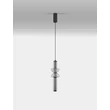NovaLuce ULON függeszték fém, üveg, fekete, füstszín, LED, 15W, 825lm, 3000K - NL-9009181