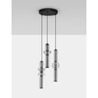NovaLuce ULON függeszték fém, üveg, fekete, füstszín, LED, 37W, 2035ml, 3000K - NL-9009183