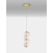 NovaLuce LEDA függeszték fém, üveg, arany, borostyán, LED, 15W, 900lm, 3000K - NL-9009184