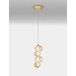 NovaLuce LEDA függeszték fém, üveg, arany, borostyán, LED, 15W, 900lm, 3000K - NL-9009184