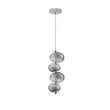 NovaLuce LEDA függeszték fém, üveg, króm, füstszín, LED, 15W, 750lm, 3000K - NL-9009185