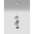 NovaLuce LEDA függeszték fém, üveg, króm, füstszín, LED, 15W, 750lm, 3000K - NL-9009185