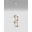 NovaLuce LEDA függeszték fém, üveg, króm, füstszín, LED, 15W, 750lm, 3000K - NL-9009185