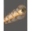 NovaLuce LEDA függeszték fém, üveg, arany, borostyán, LED, 30W, 1800lm, 3000K - NL-9009186