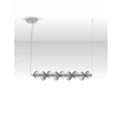 NovaLuce LEDA függeszték fém, üveg, króm, füstszín, LED, 30W, 1500lm, 3000K - NL-9009187