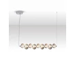 NovaLuce LEDA függeszték fém, üveg, króm, füstszín, LED, 30W, 1500lm, 3000K - NL-9009187