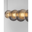 NovaLuce LEDA függeszték fém, üveg, króm, füstszín, LED, 30W, 1500lm, 3000K - NL-9009187