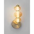 NovaLuce LEDA fali lámpa fém, üveg, arany, borostyán, LED, 18W, 1080lm, 3000K - NL-9009188