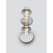 NovaLuce LEDA fali lámpa fém, üveg, króm, füstszín, LED, 18W, 900lm, 3000K - NL-9009189