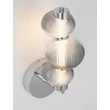 NovaLuce LEDA fali lámpa fém, üveg, króm, füstszín, LED, 18W, 900lm, 3000K - NL-9009189
