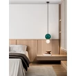 NovaLuce NOESIS függeszték fém, üveg, fekete, zöld, LED, 7W, 420lm, 3000K - NL-9009193