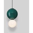 NovaLuce NOESIS függeszték fém, üveg, fekete, zöld, LED, 7W, 420lm, 3000K - NL-9009193