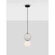 NovaLuce NOESIS függeszték fém, üveg, fekete, szürke, LED, 6W, 360lm, 3000K - NL-9009194