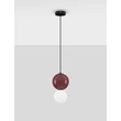 NovaLuce NOESIS függeszték fém, üveg, fekete, piros, LED, 6W, 360lm, 3000K - NL-9009195