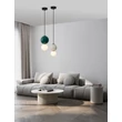 NovaLuce NOESIS függeszték fém, üveg, fekete, zöld, LED, 6W, 360lm, 3000K - NL-9009197