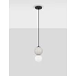 NovaLuce NOESIS függeszték fém, üveg, fekete, szürke, LED, 4W, 240lm, 3000K - NL-9009198