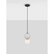 NovaLuce NOESIS függeszték fém, üveg, fekete, szürke, LED, 4W, 240lm, 3000K - NL-9009198