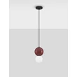NovaLuce NOESIS függeszték fém, üveg, fekete, piros, LED, 4W, 240lm, 3000K - NL-9009199