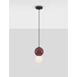 NovaLuce NOESIS függeszték fém, üveg, fekete, piros, LED, 4W, 240lm, 3000K - NL-9009199