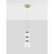 NovaLuce PALO függeszték fém, üveg, arany, sokszínű, LED, 20W, 1200lm, 3000K - NL-9009204