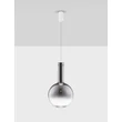 NovaLuce NOSTOS függeszték fém, üveg, fehér, füstszín, LED, 8W, 3000K, 440Lm - 9009222