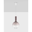 NovaLuce NOSTOS függeszték fém, üveg, fehér, barna, LED, 8W, 3000K, 440Lm - 9009223